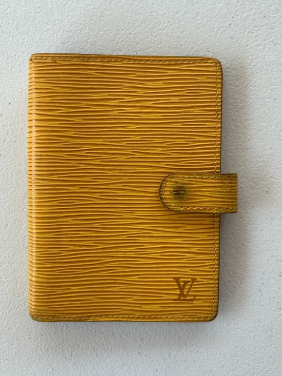 Louis Vuitton Accessories - Louis Vuitton Vintage Epi Agenda PM Yellow Toledo Gold Planner Leather Cover